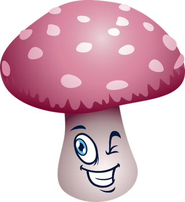 champignon - légume - alimentation - smiley émoticône émoji cartoon clipart illustration - artémotic