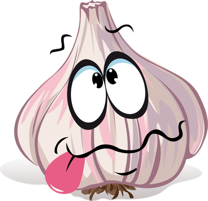 ail - légume - alimentation - smiley émoticône émoji cartoon clipart illustration - artémotic