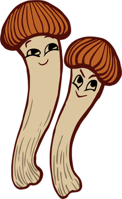 champignon - légume - alimentation - smiley émoticône émoji cartoon clipart illustration - artémotic