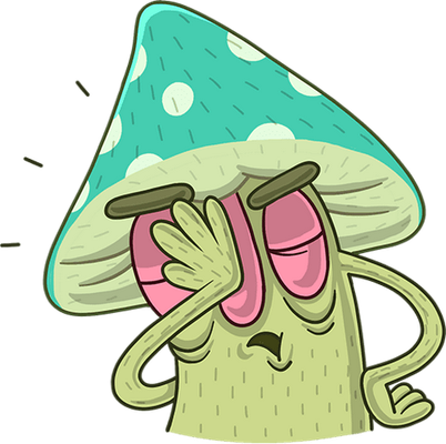 champignon - légume - alimentation - smiley émoticône émoji cartoon clipart illustration - artémotic