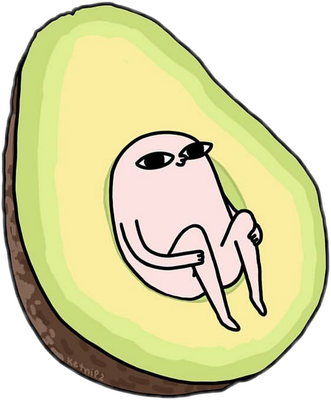 avocat - légume - alimentation - smiley émoticône émoji cartoon clipart illustration - artémotic