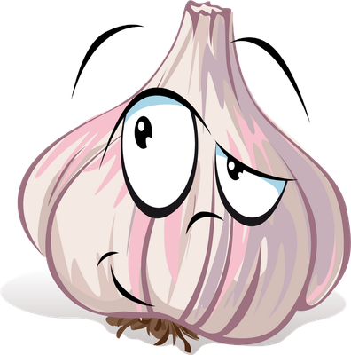 ail - légume - alimentation - smiley émoticône émoji cartoon clipart illustration - artémotic