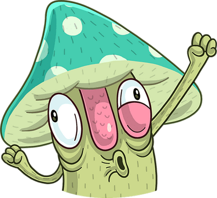 champignon - légume - alimentation - smiley émoticône émoji cartoon clipart illustration - artémotic