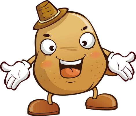 pomme de terre - légume - alimentation - smiley émoticône émoji cartoon clipart illustration - artémotic