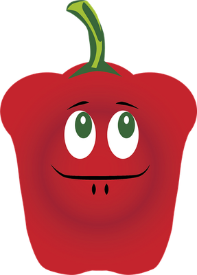 poivron - légume - alimentation - smiley émoticône émoji cartoon clipart illustration - artémotic