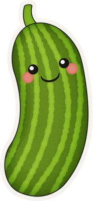 courgette - légume - alimentation - smiley émoticône émoji cartoon clipart illustration - artémotic