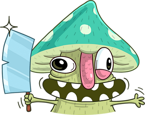 champignon - légume - alimentation - smiley émoticône émoji cartoon clipart illustration - artémotic
