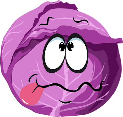chou - légume - alimentation - smiley émoticône émoji cartoon clipart illustration - artémotic