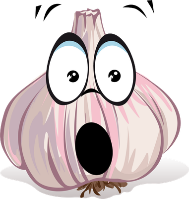 ail - légume - alimentation - smiley émoticône émoji cartoon clipart illustration - artémotic
