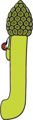 asperge - légume - alimentation - smiley émoticône émoji cartoon clipart illustration - artémotic