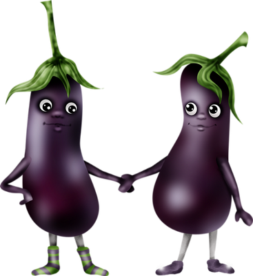 aubergine - légume - alimentation - smiley émoticône émoji cartoon clipart illustration - artémotic