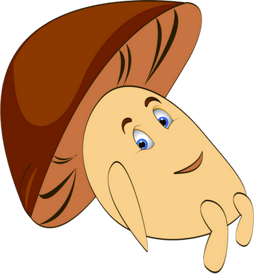 champignon - légume - alimentation - smiley émoticône émoji cartoon clipart illustration - artémotic