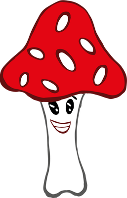 champignon - légume - alimentation - smiley émoticône émoji cartoon clipart illustration - artémotic
