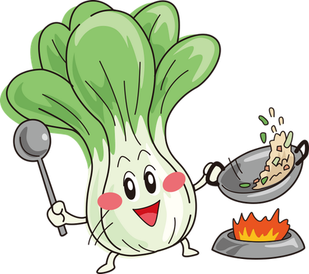 chou chinois - légume - alimentation - smiley émoticône émoji cartoon clipart illustration - artémotic