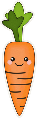 carotte - légume - alimentation - smiley émoticône émoji cartoon clipart illustration - artémotic
