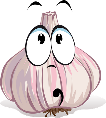 ail - légume - alimentation - smiley émoticône émoji cartoon clipart illustration - artémotic