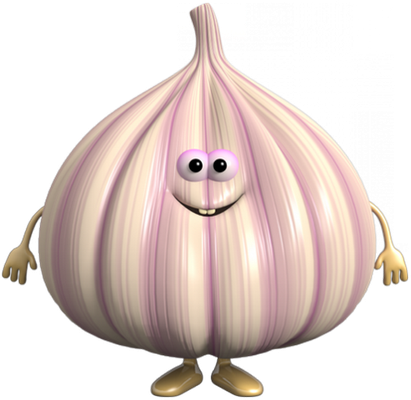 ail - légume - alimentation - smiley émoticône émoji cartoon clipart illustration - artémotic