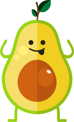 avocat - légume - alimentation - smiley émoticône émoji cartoon clipart illustration - artémotic