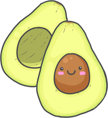 avocat - légume - alimentation - smiley émoticône émoji cartoon clipart illustration - artémotic