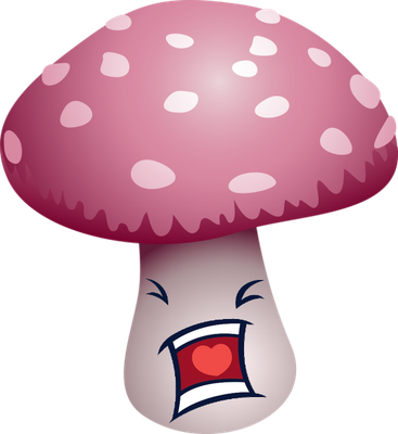 champignon - légume - alimentation - smiley émoticône émoji cartoon clipart illustration - artémotic