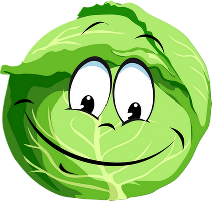 chou - légume - alimentation - smiley émoticône émoji cartoon clipart illustration - artémotic