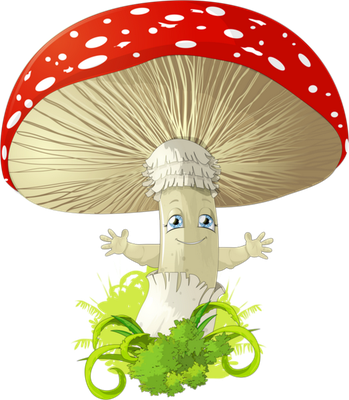 champignon - légume - alimentation - smiley émoticône émoji cartoon clipart illustration - artémotic
