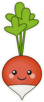 radis - légume - alimentation - smiley émoticône émoji cartoon clipart illustration - artémotic