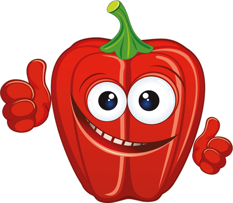poivron - légume - alimentation - smiley émoticône émoji cartoon clipart illustration - artémotic