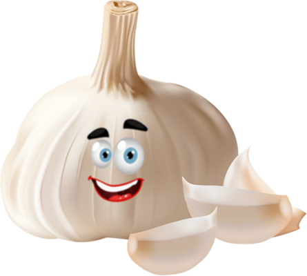 ail - légume - alimentation - smiley émoticône émoji cartoon clipart illustration - artémotic
