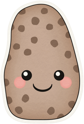 pomme de terre - légume - alimentation - smiley émoticône émoji cartoon clipart illustration - artémotic