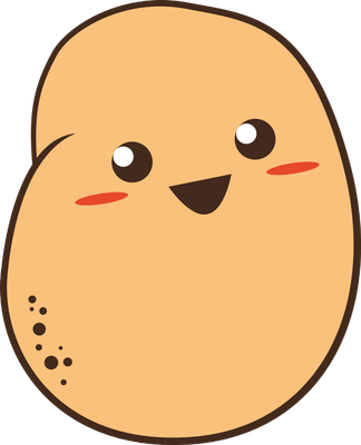 pomme de terre - légume - alimentation - smiley émoticône émoji cartoon clipart illustration - artémotic
