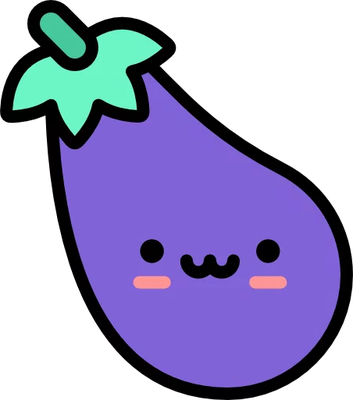 aubergine - légume - alimentation - smiley émoticône émoji cartoon clipart illustration - artémotic
