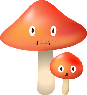 champignon - légume - alimentation - smiley émoticône émoji cartoon clipart illustration - artémotic