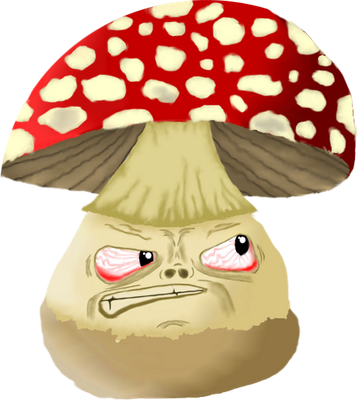 champignon - légume - alimentation - smiley émoticône émoji cartoon clipart illustration - artémotic