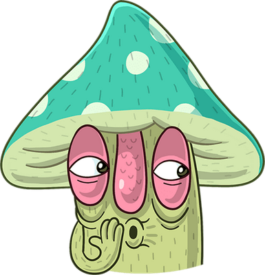 champignon - légume - alimentation - smiley émoticône émoji cartoon clipart illustration - artémotic