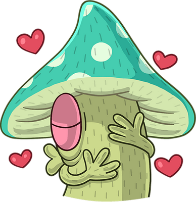 champignon - légume - alimentation - smiley émoticône émoji cartoon clipart illustration - artémotic
