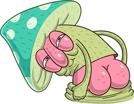 champignon - légume - alimentation - smiley émoticône émoji cartoon clipart illustration - artémotic