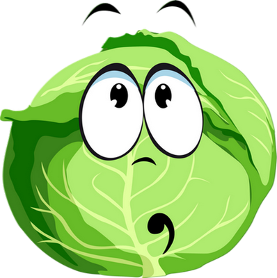 chou - légume - alimentation - smiley émoticône émoji cartoon clipart illustration - artémotic