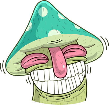 champignon - légume - alimentation - smiley émoticône émoji cartoon clipart illustration - artémotic