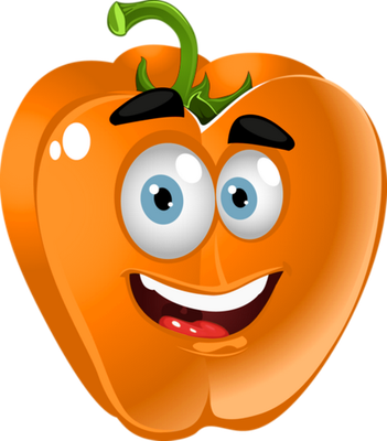 poivron - légume - alimentation - smiley émoticône émoji cartoon clipart illustration - artémotic