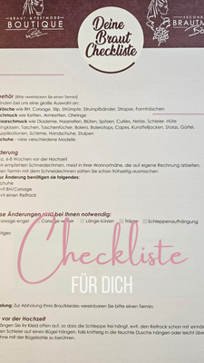 Nach dem Kauf erhältst du eine Checkliste 