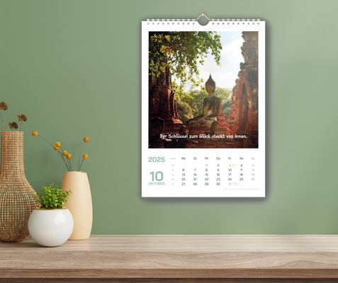 Der Reiselust-Kalender 2025 für Abenteuerliebende und Träumende Monatskalender Hängekalender Küchenkalender Bürokalender von VAJUS Mediendesign