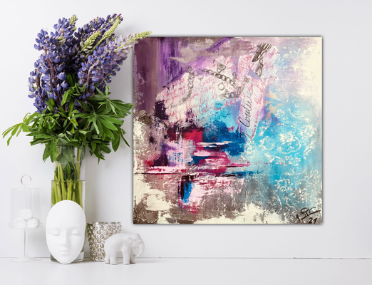 Miami  ·  50 x 50 cm  ·  Mixed Media auf Leinwand  ·  2021 