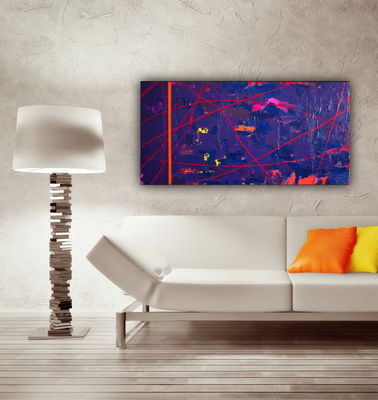 PurpleSunrise  ·  70 x 140 cm  ·  Acryl auf Leinwand  · 2013