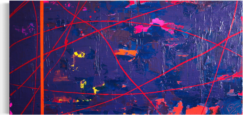 PurpleSunrise  ·  70 x 140 cm  ·  Acryl auf Leinwand  · 2013 