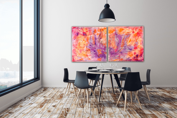 Waterlily  ·  2 x 60 x 60 cm  ·  Acryl auf Leinwand  ·  2021  ·  verkauft