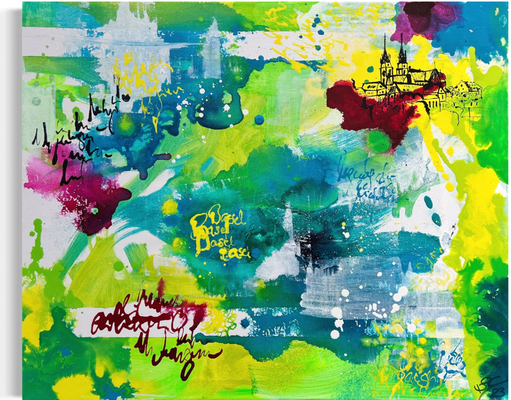 Frühling in Basel  ·  40 x 60 cm  ·  Acryl auf Leinwand  ·  2023  