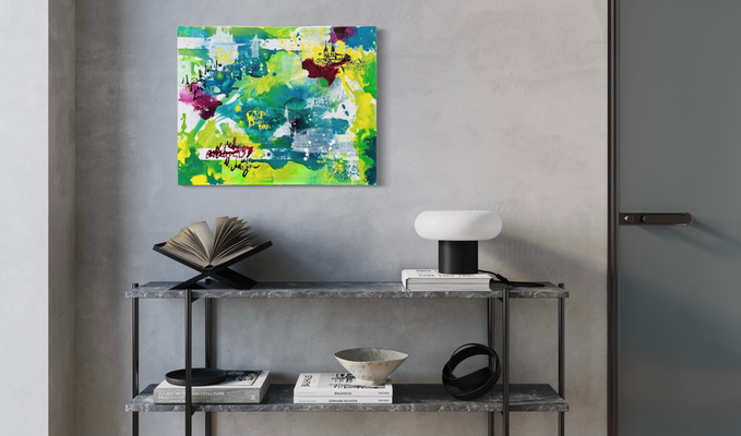 Frühling in Basel  ·  40 x 60 cm  ·  Acryl auf Leinwand  ·  2023 