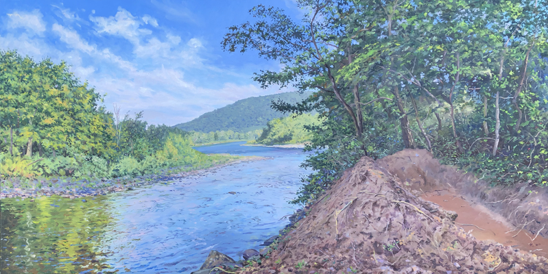 Earth Moves 36 x 72" oil on linen 2020
