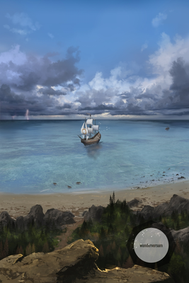 Title: Gods of Azura | Original Art: Frank Att (frankatt.deviantart.com) 2015 | Für die ursprüngliche Erstauflage verwendetes Cover des Romans "das Schicksal von Azura".
